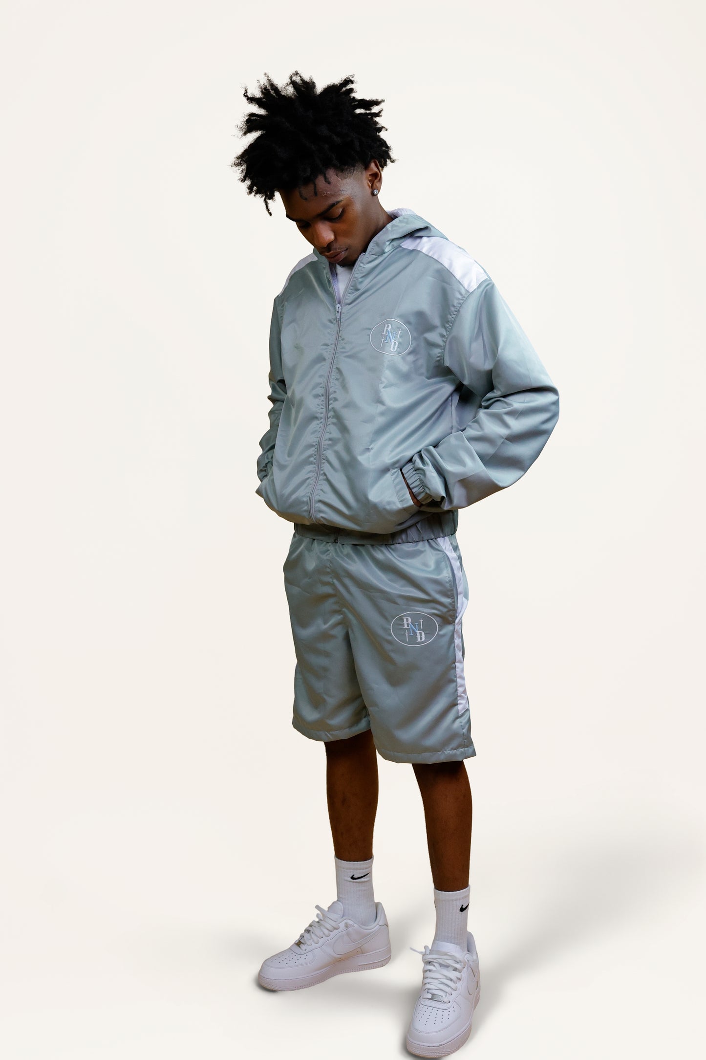 Grey Windbreaker Set