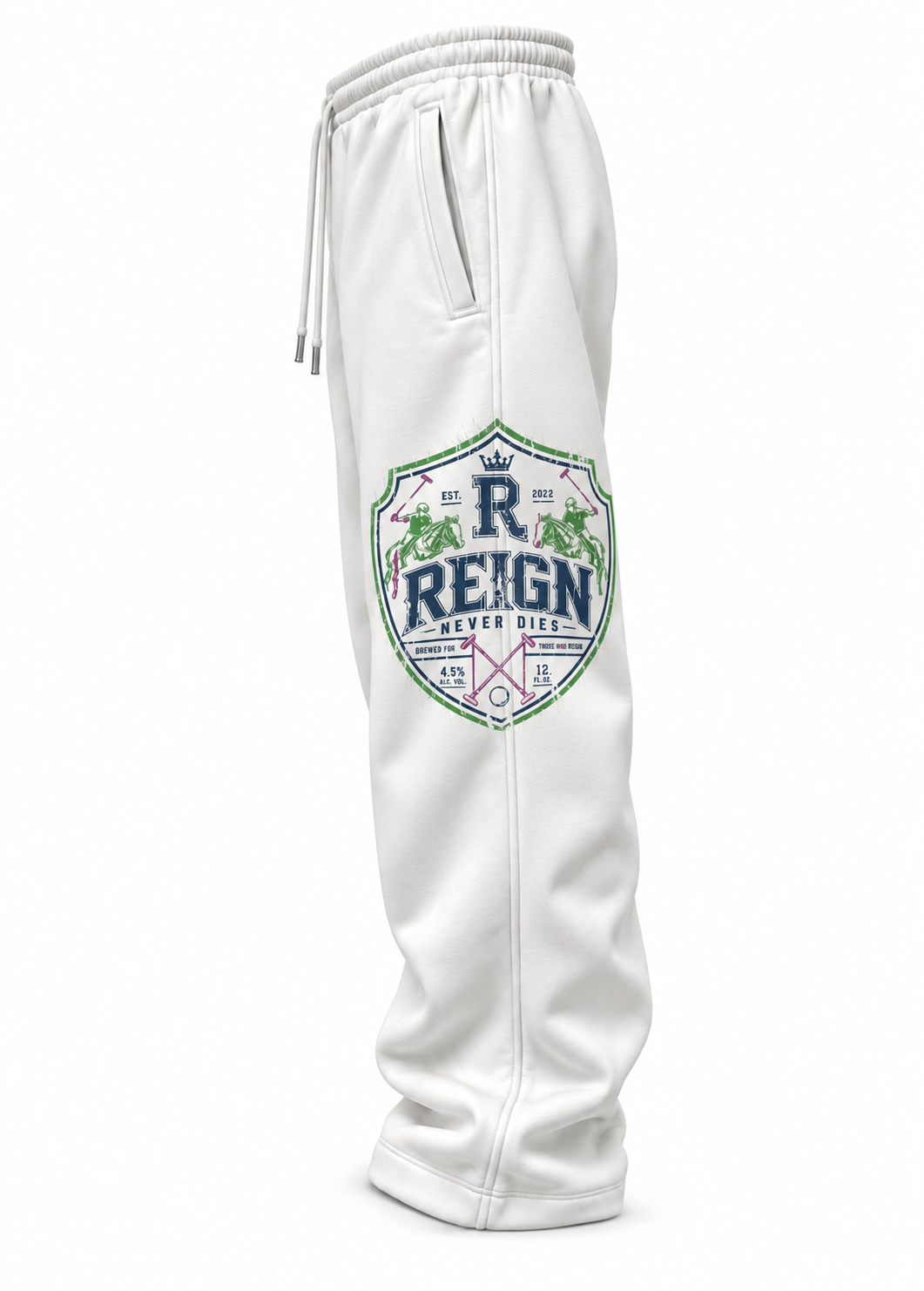 White Crest Pants